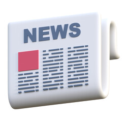 news reader application interface isolated 3d icon illustration