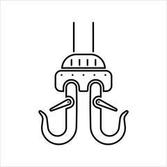 Wall Mural - Lifting Hook Icon, Hoist Crane Heavy Weight Lifting Hook