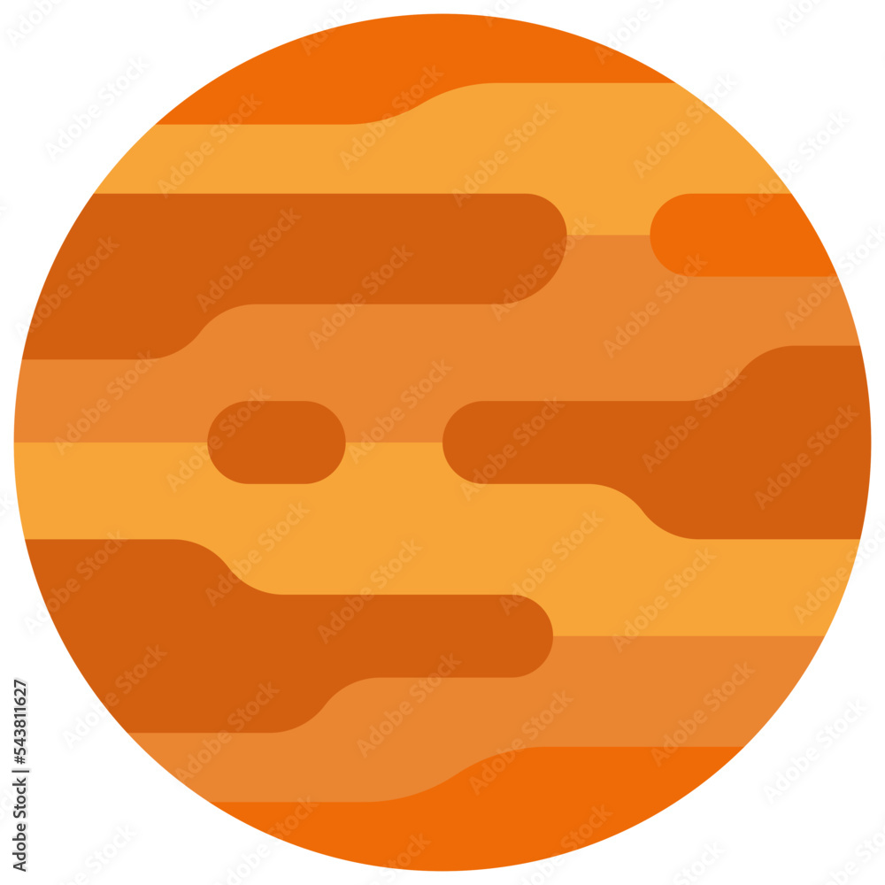 mars flat icon Stock Vector | Adobe Stock