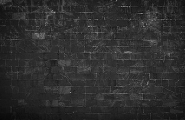 Wall Mural - Abstract dark brick wall texture background pattern, Wall brick surface texture.