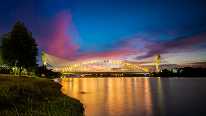 Wall Mural - Sunset over Putrajaya Lakeside.