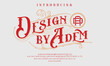 © MADJDIVECTOR - Vintage Victorian typeface decorative Font