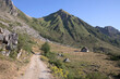 Northern Spain landscape in Asturias during summertime for bike riding or trekking