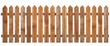Brown wooden fence isolated on transparent background. There are PNG.