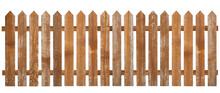 Brown Wooden Fence Isolated On Transparent Background. There Are PNG.