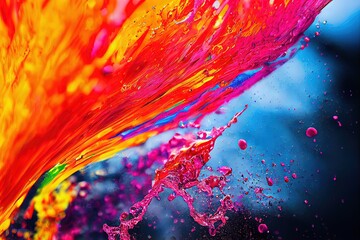 Wall Mural - Rainbow Paint splatter