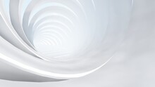 Abstract Architecture Background White Round Tunnel 3d Render