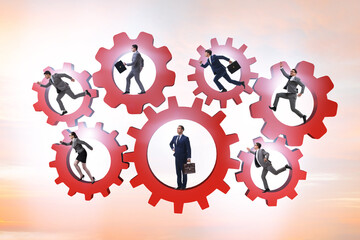 Wall Mural - Business people in teamwork concept