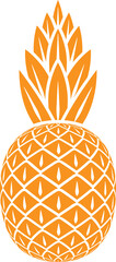 Canvas Print - Pineapple tropical fruit icon