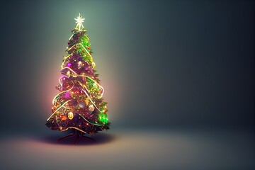 Wall Mural - Magical Christmas Tree