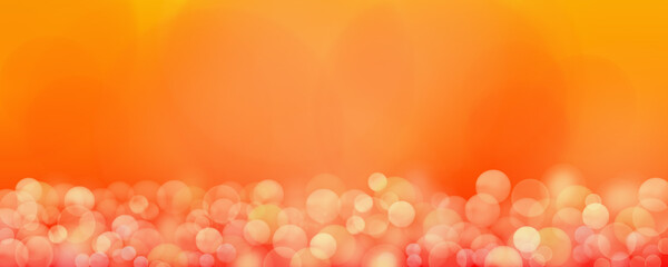 Wall Mural - orange and yellow circular bokeh background illustration