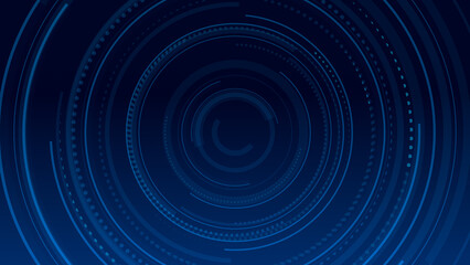 Abstract circle blue future technology background.