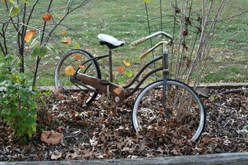 Sticker - Bicycle Decoration in a Garden