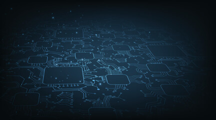 Poster - Science and technology graphic design background.Circuit board background. Vector illustration Eps 10.