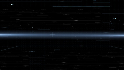 Fototapete - HUD Digital Cyberspace Futuristic Graphic User Interface Telecommunication Information Display. UI, GUI illustration background.