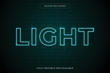 Sticker - Editable text effect light neon style