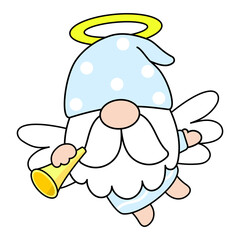 Wall Mural - Gnomes Angel Filled Clipart