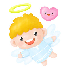 Wall Mural - Kids Angel Watercoler Clipart