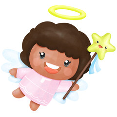 Wall Mural - Kids Angel Watercoler Clipart