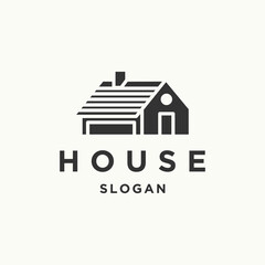 Wall Mural - House logo icon flat design template 