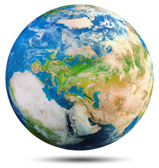 Wall Mural - planet earth - europe, africa, asia. elements of this image furnished by nasa. 3d rendering