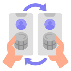 Sticker - account transfer icon