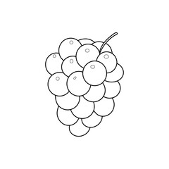 Grape, grape vector icon. coloring sheet for kids. for home decor such as posters, wall art, tote bag, t-shirt print.	