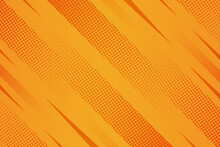 Orange Abstract Comic Style With Halftone Background