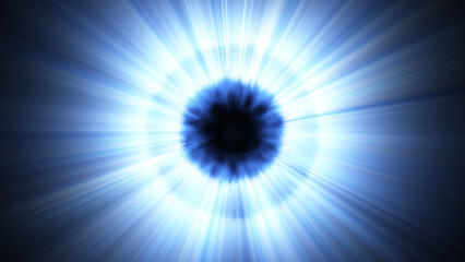 Poster - Burning Blue Holy Light Burst Overlay Background