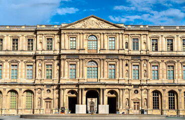 Canvas Print - The Louvre Museum, a major tourist attraction in Paris, France