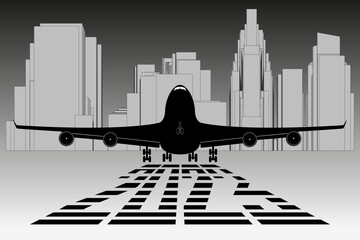  2023, new year, elegant vector illustration, number 2023 logo. The plane takes off in the new 2023