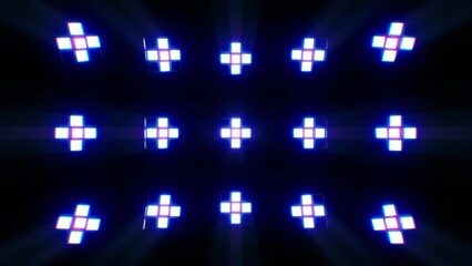 Wall Mural - Rotating multiple cubes background vj loop