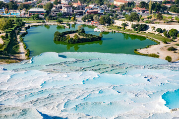 Pamukkale Travertines Drone Photo