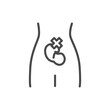 Infertility color line icon. Outline pictogram for web page.