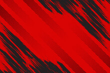 Black And Red Abstract Grunge Texture With Halftone Background
