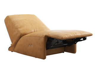 Wall Mural - Modern adjustable brown leather upholstery chair. 3d render.