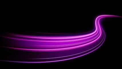 Glowing galaxy light beam in motion with many pink lines trail