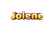 Jolene Girls Name Sticker Colorful Party Balloon Birthday Helium Air Shiny Yellow Purple Cutout