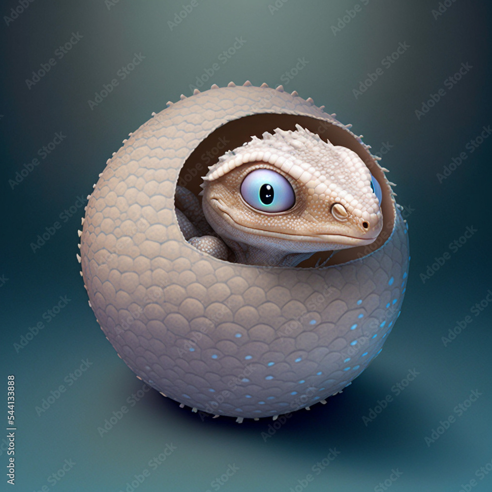 dragon hatching from its egg Stock Illustration | Adobe Stock