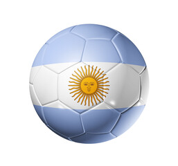 Wall Mural - Soccer football ball with Argentina flag