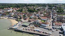 Manningtree Town In Essex On River Stour UK Drone Aerial View