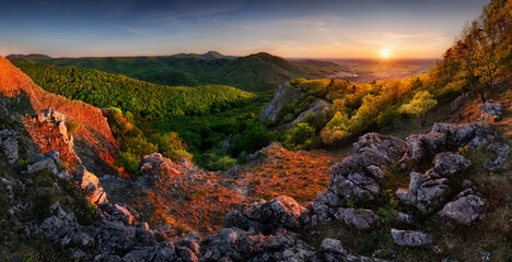 Wall Mural - small carpathian in slovaka from peak vapenna - mountain ladnscape