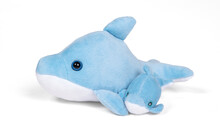 Pliuche Dolphin Toy On White