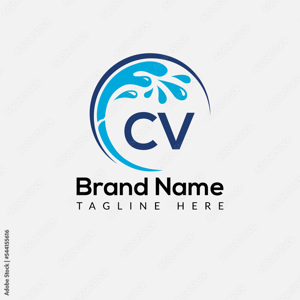 Maid Cleaning Logo On Letter CV. Clean House Sign, Fresh Clean Logo ...