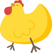 Cute funny chickens on the theme of happy Easter.  Vector il