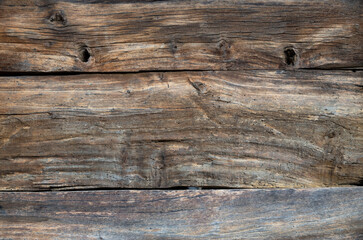 Wall Mural - Old brown wooden wall close