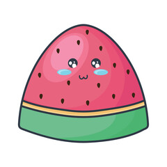 Wall Mural - cute watermelon kawaii