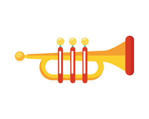 Poster - yellow trumpet instrument musical