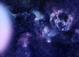 Wall Mural - a space of the galaxy ,atmosphere with stars at dark background