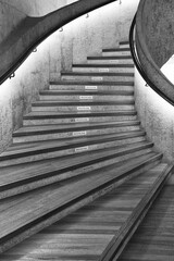 Poster - Interior view of modern spiral staircase. Contemporary architecture abstract background